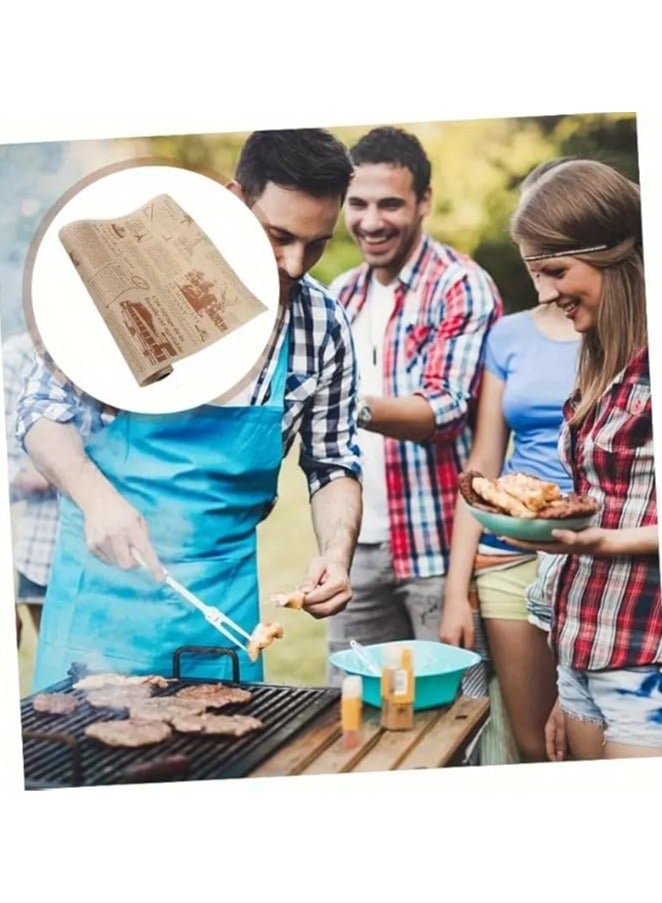 1 Roll - Old Newspaper Parchment Paper Liners - Non-Stick, Heat Resistant, Waterproof, Grease Proof - Perfect for Air Fryer, Baking, Cooking - Kitchen Accessories - Image 4