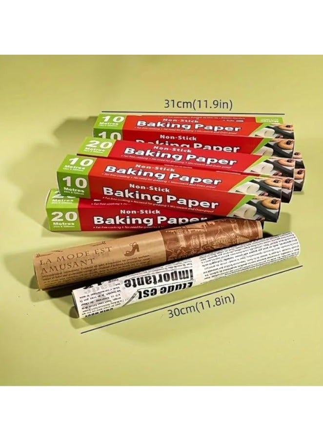 1 Roll - Old Newspaper Parchment Paper Liners - Non-Stick, Heat Resistant, Waterproof, Grease Proof - Perfect for Air Fryer, Baking, Cooking - Kitchen Accessories - Image 2
