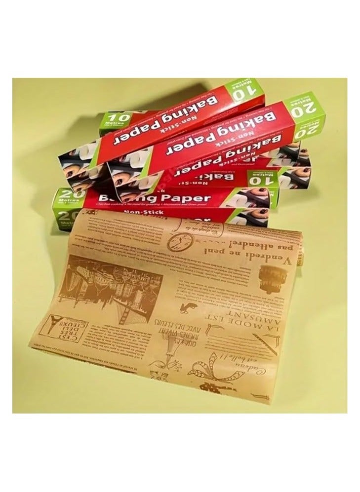 1 Roll - Old Newspaper Parchment Paper Liners - Non-Stick, Heat Resistant, Waterproof, Grease Proof - Perfect for Air Fryer, Baking, Cooking - Kitchen Accessories - Image 5