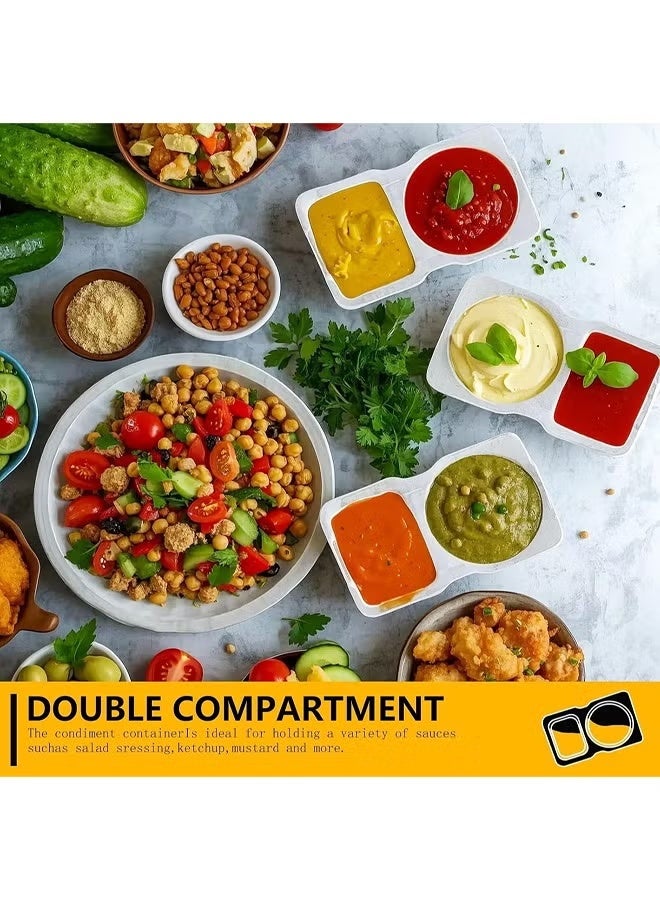 40 Sets Clear Plastic Divided Storage Containers With Lids, Multi Compartment Mini Organizer Boxes, Disposable Sauce Cups, Craft Bead Storage Trays, Hardware Screw Parts Sorting Box, Reusable Food Portion Container For Snack Nut Condiment Takeaway - Image 5