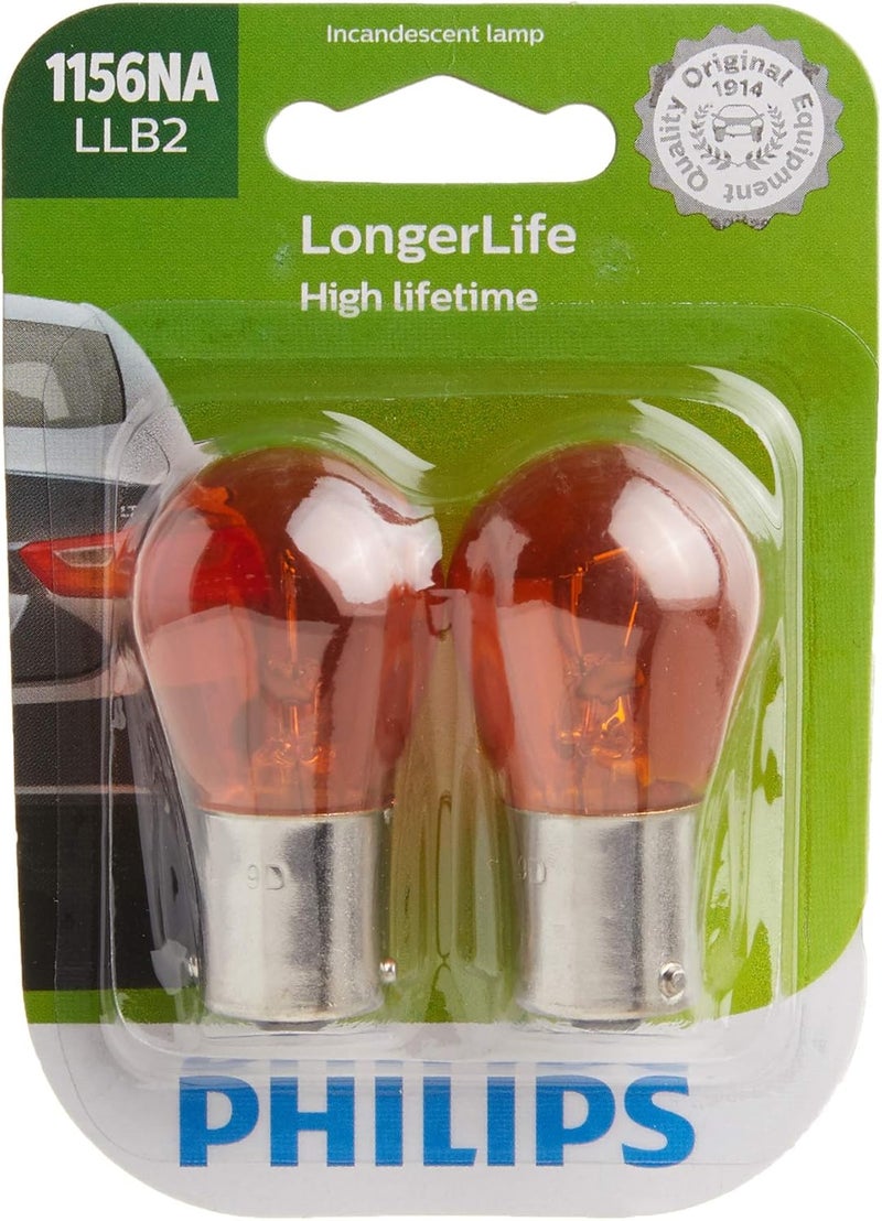 Philips 1156NA LongerLife Miniature Bulb, 2 Pack - Red - Image 1