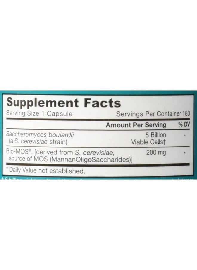 jarrow formulas Saccharomyces Boulardii Probiotics + MOS 5 Billion CFU Probiotic Yeast for Intestinal Health Support, Gut Health Supplements for Women and Men, 180 Veggie Capsules, 180 Day Supply  - Image 4