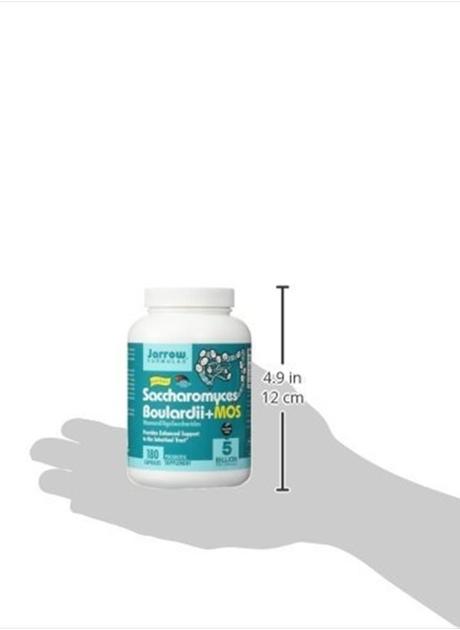 jarrow formulas Saccharomyces Boulardii Probiotics + MOS 5 Billion CFU Probiotic Yeast for Intestinal Health Support, Gut Health Supplements for Women and Men, 180 Veggie Capsules, 180 Day Supply  - Image 3