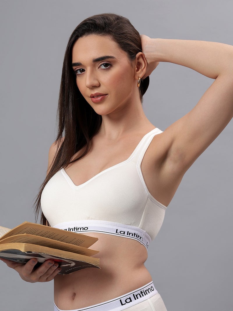 La Intimo Padded Active Sports Cross Back Bra - Image 4