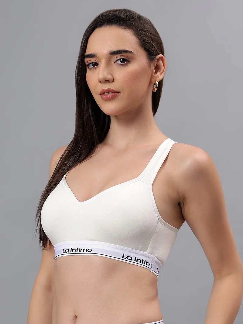La Intimo Padded Active Sports Cross Back Bra