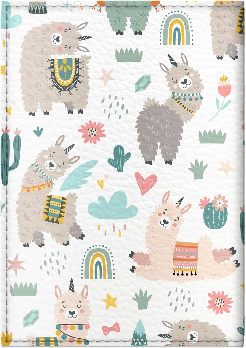 Quttie Passport Cover for Kids, Women and Men, Cute Travel Passport Holder (Cactus Lama Pattern) - Image 3