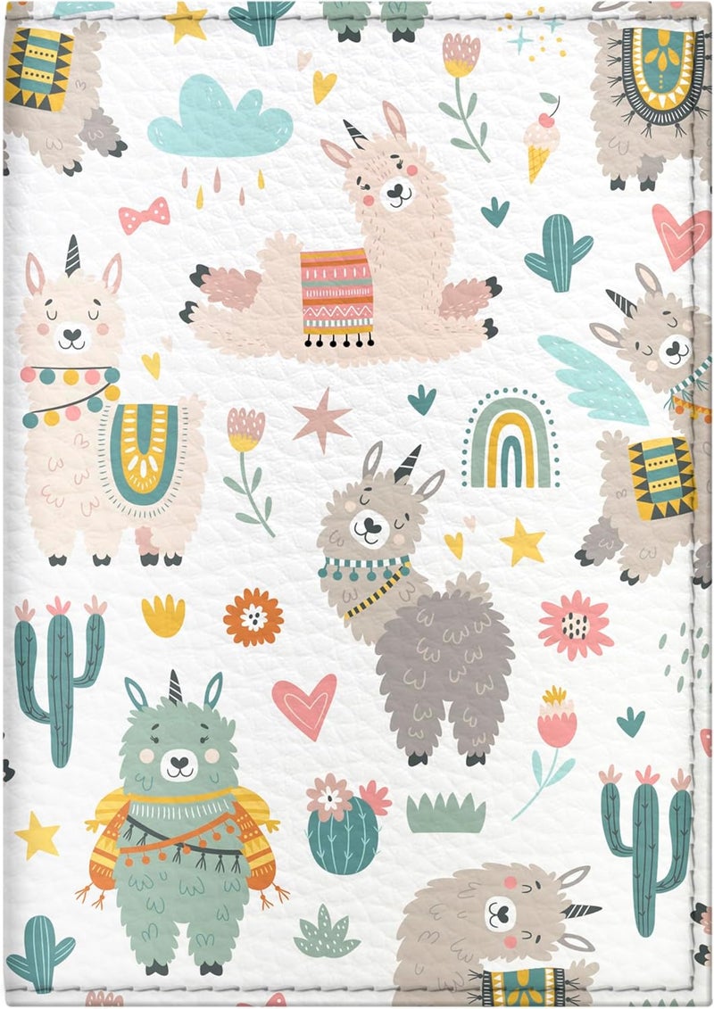 Quttie Passport Cover for Kids, Women and Men, Cute Travel Passport Holder (Cactus Lama Pattern) - Image 1