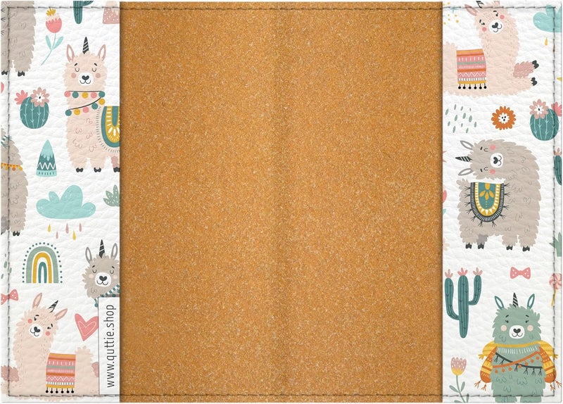 Quttie Passport Cover for Kids, Women and Men, Cute Travel Passport Holder (Cactus Lama Pattern) - Image 4