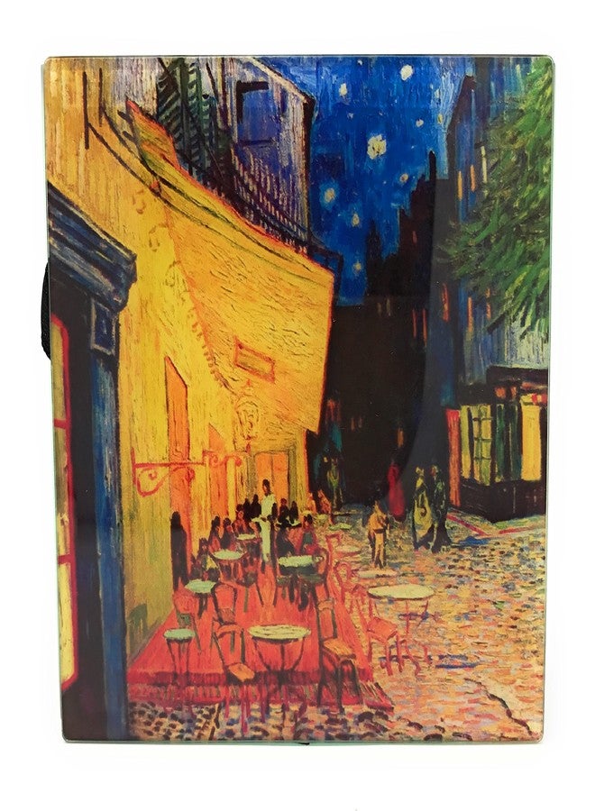 Value Arts Van Gogh's Cafe Terrace at Night Glass Keepsake Box, Beveled Edges, Velvet Lined, 4.75 Inches Square - Image 2