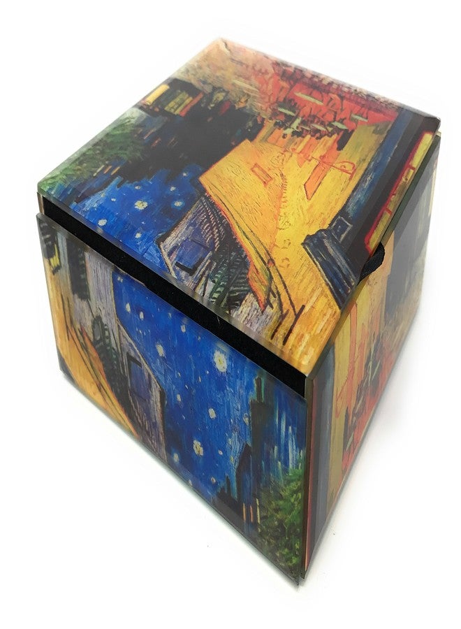 Value Arts Van Gogh's Cafe Terrace at Night Glass Keepsake Box, Beveled Edges, Velvet Lined, 4.75 Inches Square - Image 4