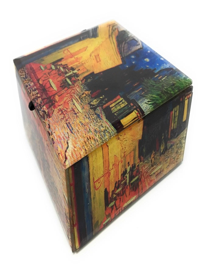 Value Arts Van Gogh's Cafe Terrace at Night Glass Keepsake Box, Beveled Edges, Velvet Lined, 4.75 Inches Square - Image 5