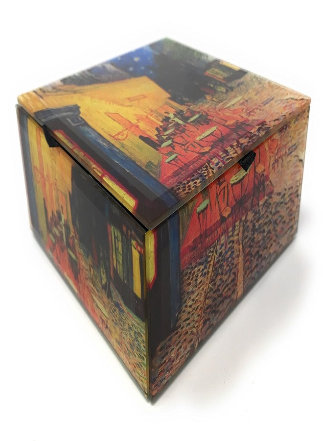 Value Arts Van Gogh's Cafe Terrace at Night Glass Keepsake Box, Beveled Edges, Velvet Lined, 4.75 Inches Square - Image 3