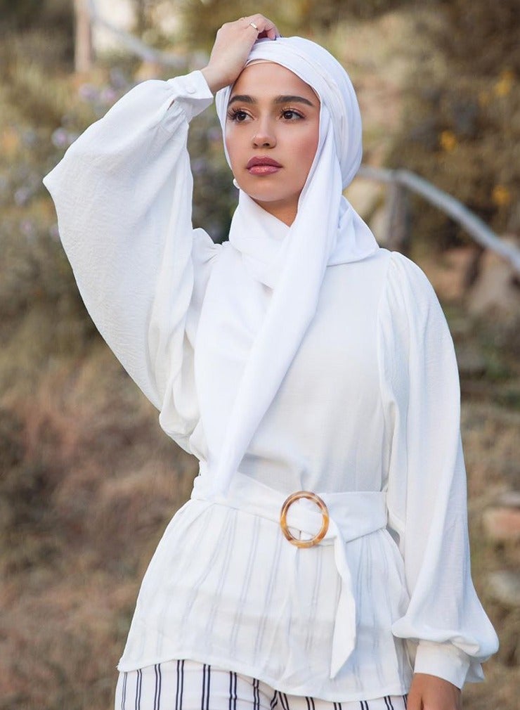 Women's Jersey Hijab Scarves Fashion Long Plain Muslim Head Scarf Wrap Shawls  - Image 4