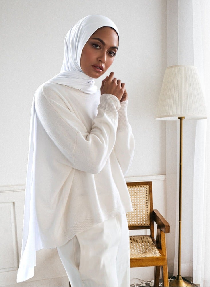Women's Jersey Hijab Scarves Fashion Long Plain Muslim Head Scarf Wrap Shawls  - Image 5