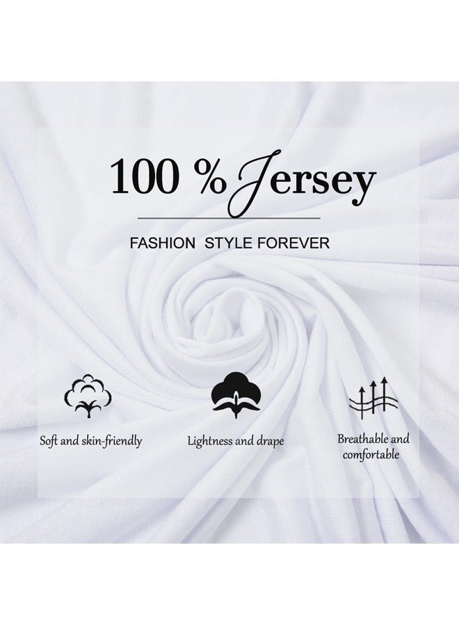 Women's Jersey Hijab Scarves Fashion Long Plain Muslim Head Scarf Wrap Shawls - Image 3