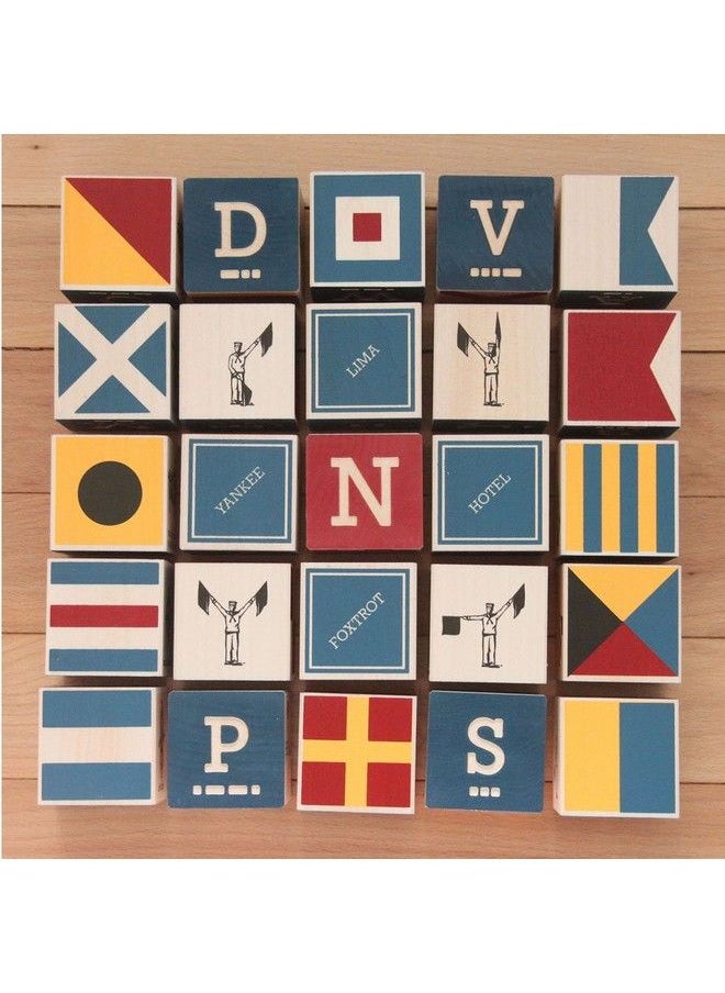 UNCLE GOOSE Nautical Blocks With Canvas Bag Made In The Usa  - Image 5