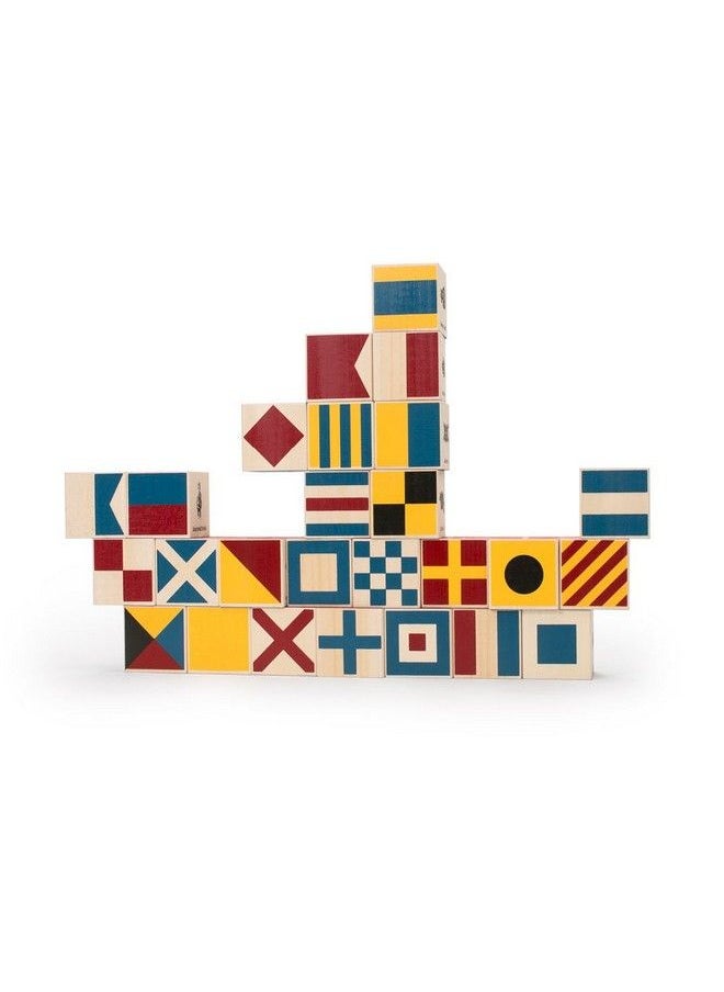 UNCLE GOOSE Nautical Blocks With Canvas Bag Made In The Usa  - Image 3