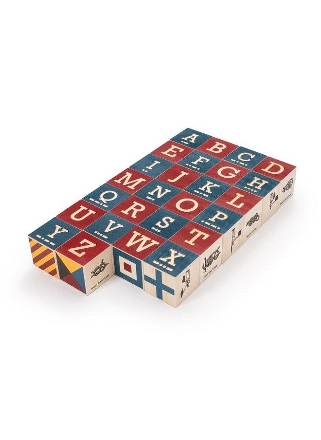 UNCLE GOOSE Nautical Blocks With Canvas Bag Made In The Usa  - Image 4
