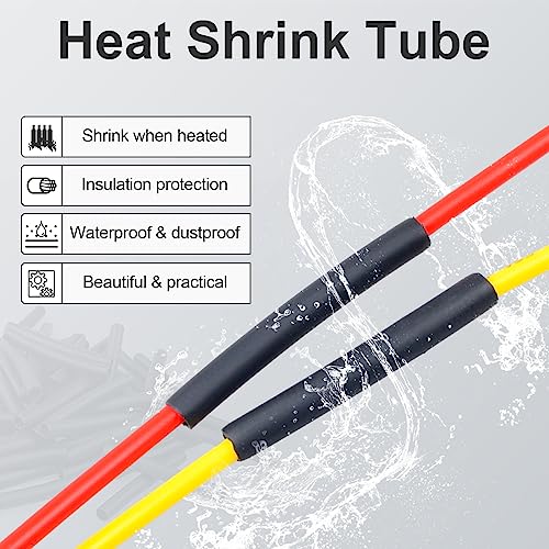 Exqutoo 2Pack 8-Pin Waterproof DT Connector Male and Female Wire Connectors with 16AWG 105℃ 600V Wires and Heat Shrink Tubes, Applicable for Automotive Electrical Connections - Image 5
