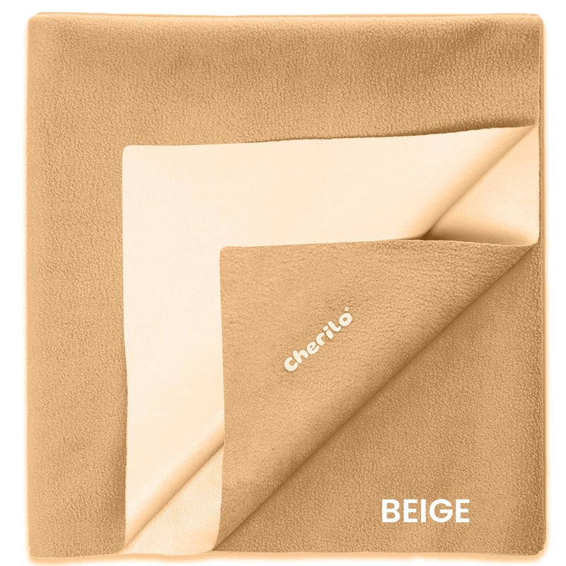 Cherilo Quick Dry Waterproof Protector Baby Dry Sheet Large 100cm X 140cm Beige - Image 1