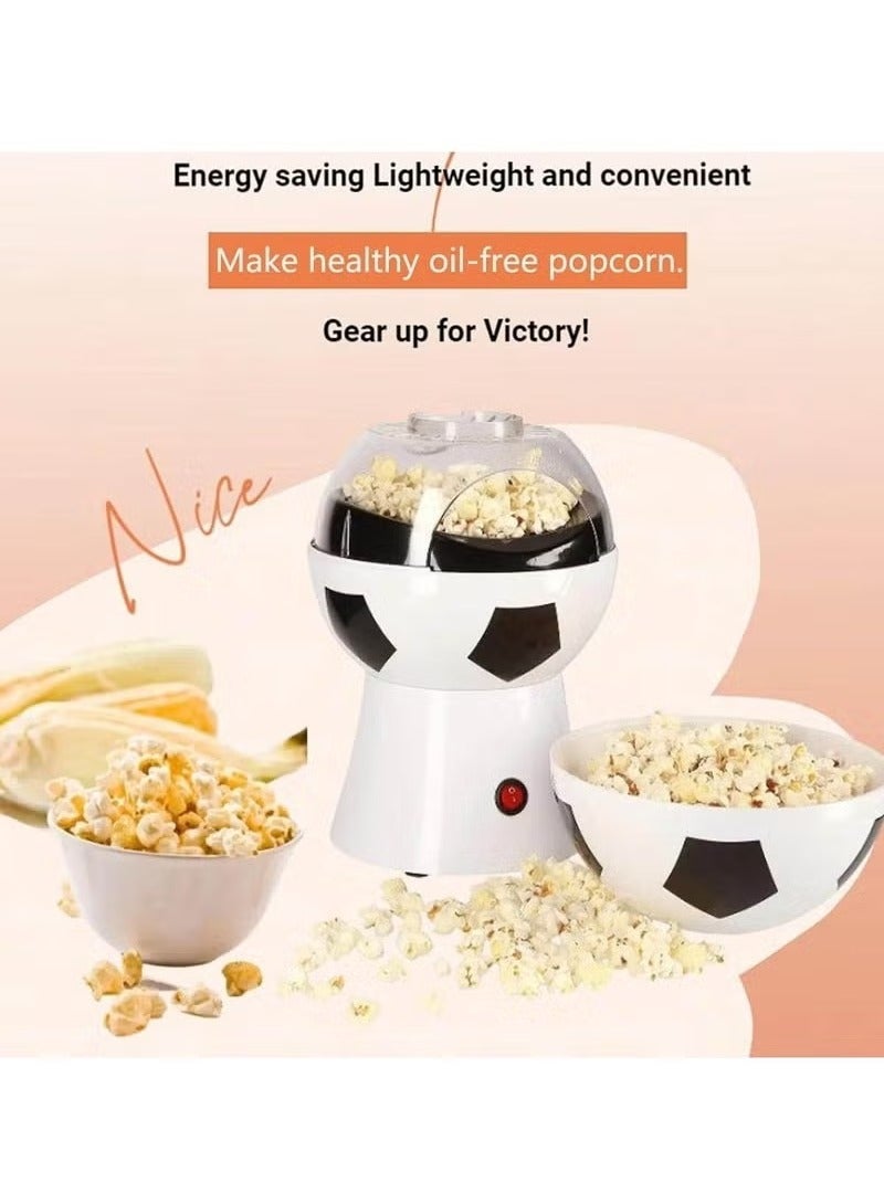Gulf Trend Football-Themed Popcorn Maker Machine – Electric Hot Air Popper with Removable Lid – Compact & Fun Popcorn Popper for Home, Kids Parties & Movie Nights – Easy Operation & Healthy Oil-Free Snack Preparation – Stylish Design for Football Fans - Image 3