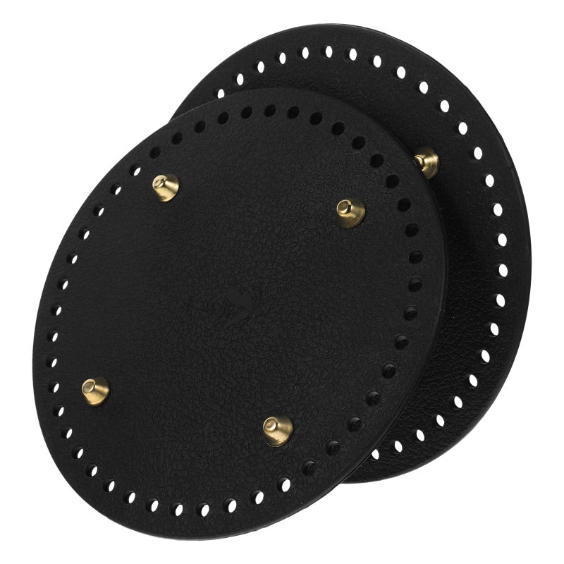 2pcs Pu Leather Bag Bottom For Diy Crochet Purse Making Supplies Handbag Bottom Pad With Holes Nails For Tote, Shoulder Backpack Pet Bag - Image 4