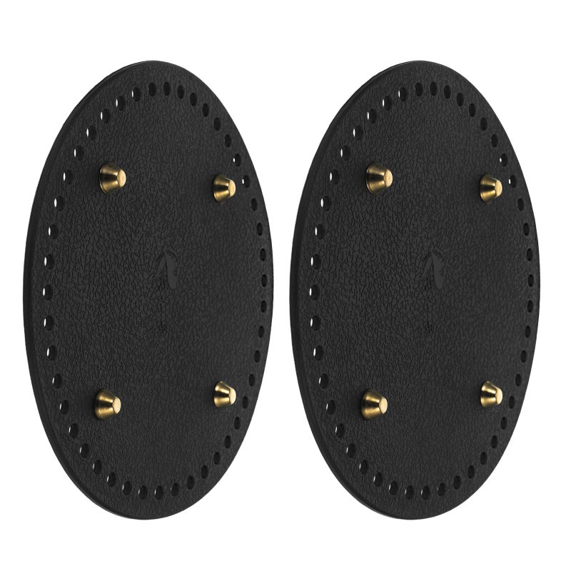 2pcs Pu Leather Bag Bottom For Diy Crochet Purse Making Supplies Handbag Bottom Pad With Holes Nails For Tote, Shoulder Backpack Pet Bag - Image 5