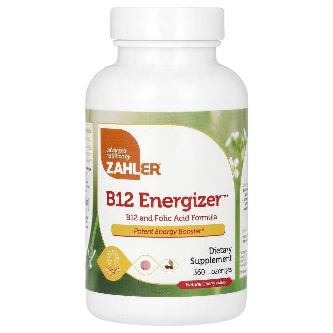 Zahler B12 Energizer B12 and Folic Formula Natural Cherry 360 Lozenges - Image 1