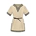 CAMDOM Boys Renaissance Viking Pirate V Neck Shirt Medieval Knight Costume Tops - Image 4