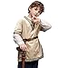 CAMDOM Boys Renaissance Viking Pirate V Neck Shirt Medieval Knight Costume Tops - Image 3