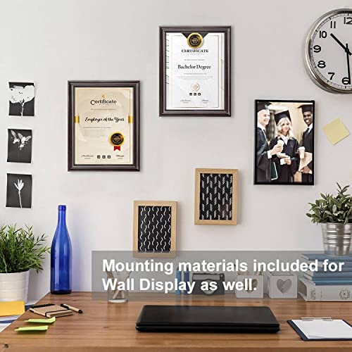 Memory Island Document Diploma Picture Frames 8.5x11 Brown Wood Grain 4 Pack - Image 4