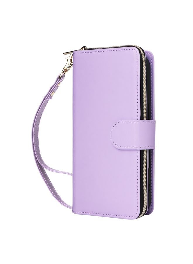S-TOP Case For iPhone 16 Plus Nine-card Slots Zipper Wallet Bag Leather Phone Case - Image 2