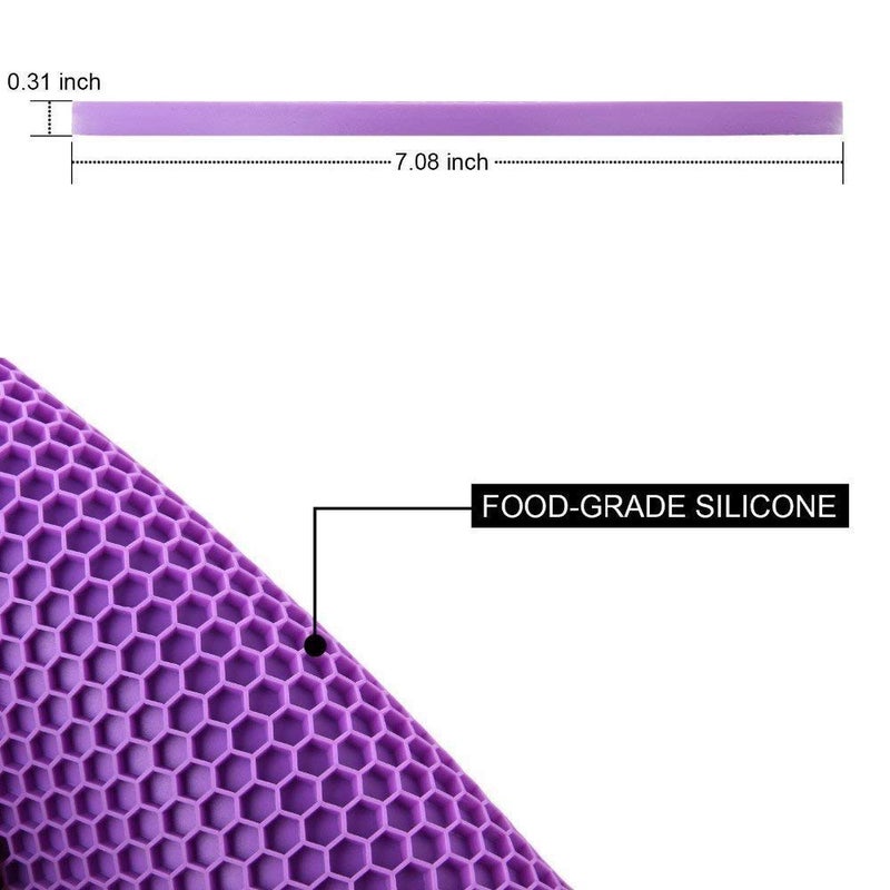 Instakart Silicone Anti Hot Heat Resistant Pot Holder Disc Pads Car Dashboard Anti-Slip-Resistant Pad Dining Table Mat Place mat Coasters, Random Colors (Qty 1) - Image 5