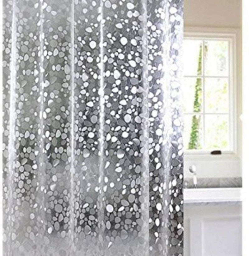 SHAVIN PVC Transparent Bathroom Shower Curtains -Pack of 2 (54 x 84 Inches, Transparent) - Image 2