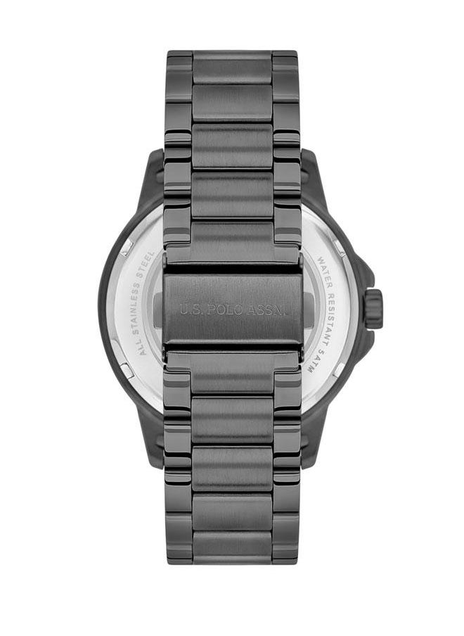 U.S. Polo Assn. Crossing Men's 44mm Watch with Green Dial, Gunmetal Case & Bracelet - USPA1000B-05  - Image 3