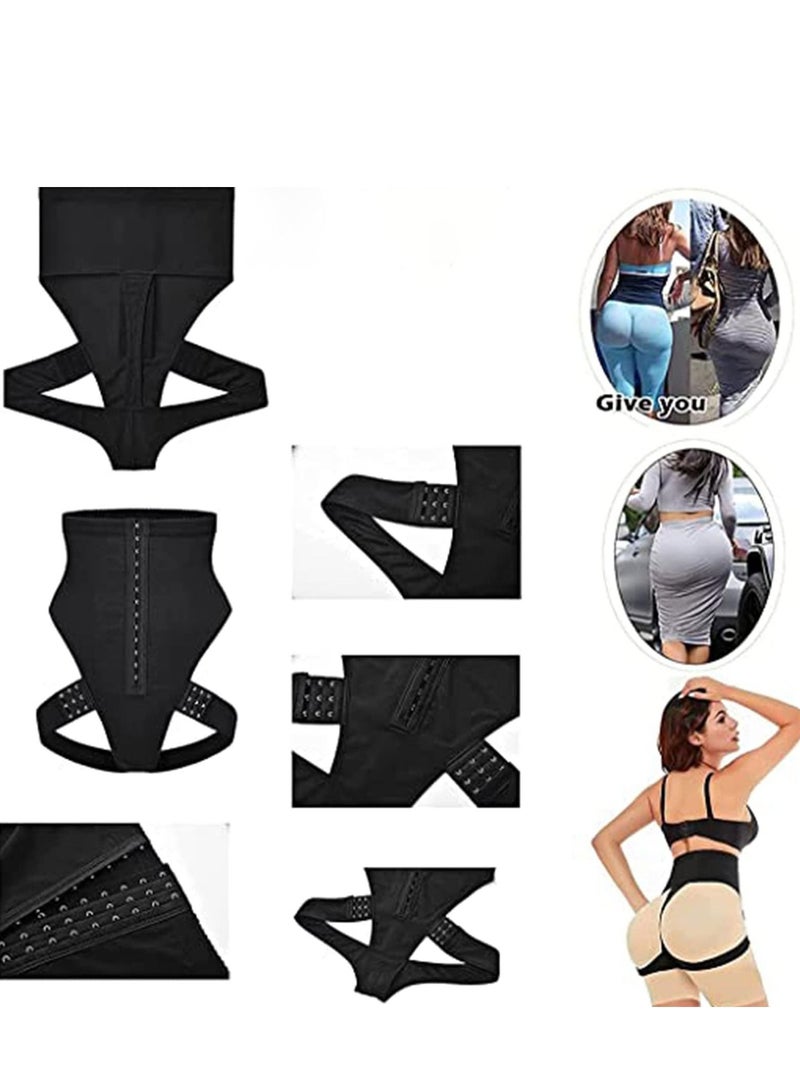 SYOSI Women's Abdominal Shapewear High-waisted Buttocks Lifting Abdominal Corset Corset One-piece Shapewear Abdominal Trainer (Black Large) - Image 2