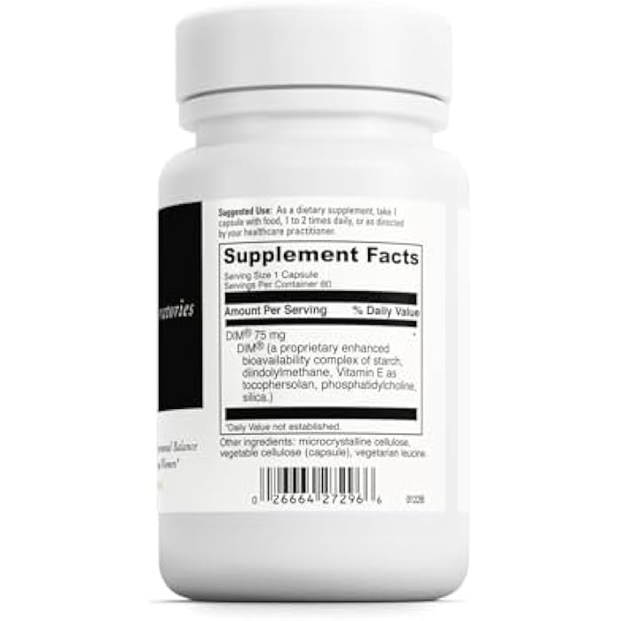 DAVINCI Labs DimPro - Dietary Supplement to Support Hormonal Balance in Men & Women & Healthy Weight Management* - with Vitamin E and More - Vegetarian - Soy-Free - Gluten-Free - 60 Capsules - Image 2