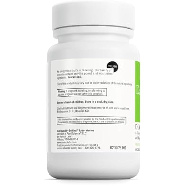 DAVINCI Labs DimPro - Dietary Supplement to Support Hormonal Balance in Men & Women & Healthy Weight Management* - with Vitamin E and More - Vegetarian - Soy-Free - Gluten-Free - 60 Capsules - Image 3