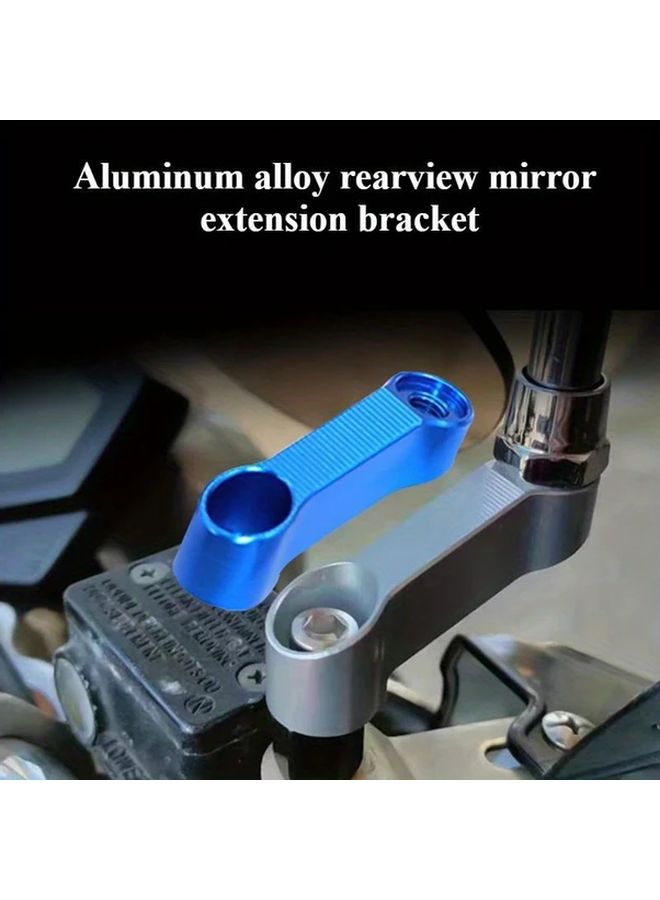 Motorcycle Rearview Mirror Extension Bracket Golden Adjustable Metal Mount For Blind Spot Visibility - Image 5