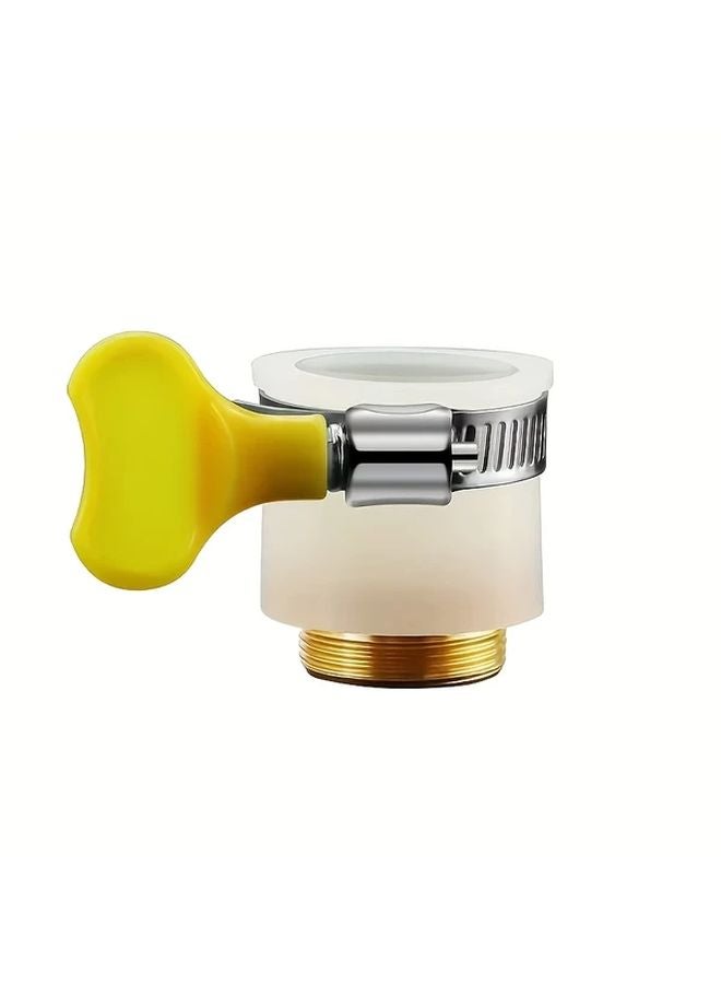 محول صنبور ماء أبيض عالمي، موصل صنبور بلاستيكي غير قابل للانزلاق، مناسب لجهاز تنقية المياه وغسالة الملابس وغسيل السيارات - Image 1