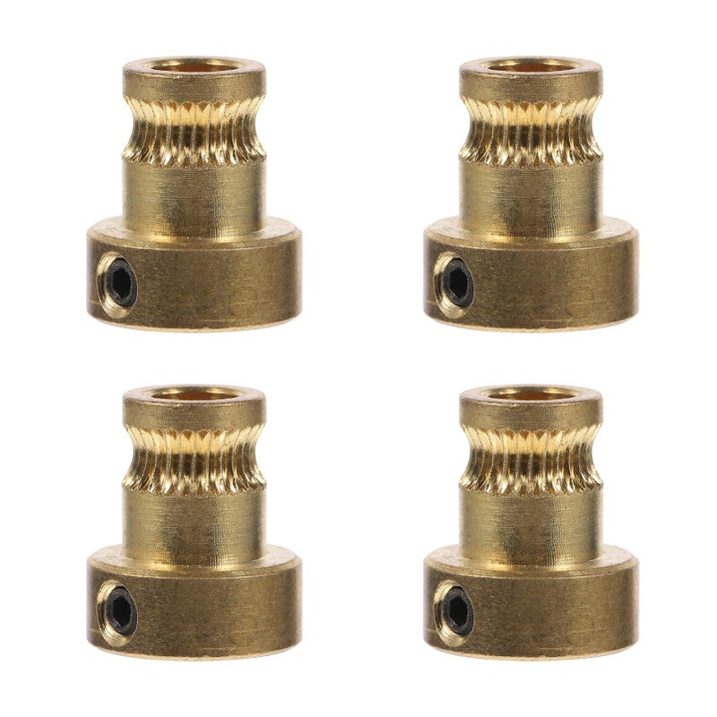 4Pcs Brass 3D Printer Extrusion Drive Gear Feed Wheel 1 75MM Size - Image 2