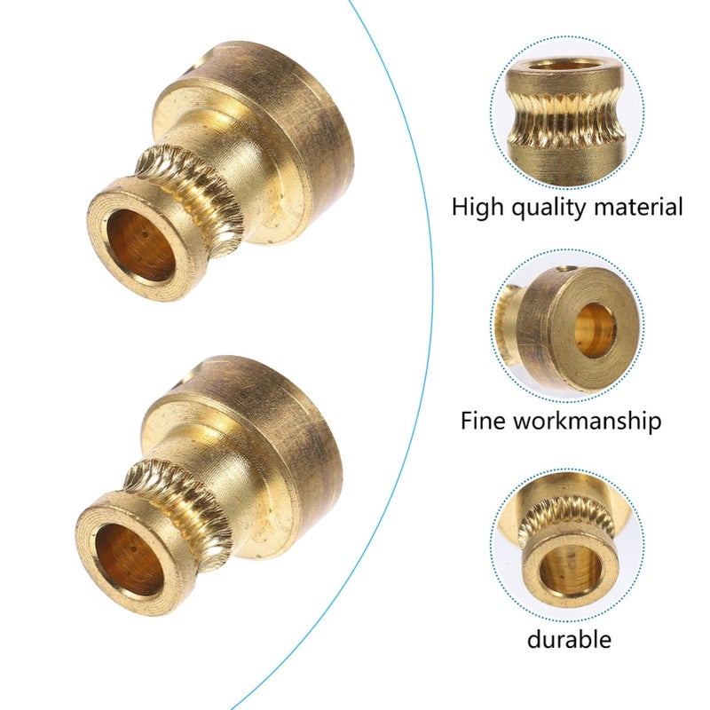 4Pcs Brass 3D Printer Extrusion Drive Gear Feed Wheel 1 75MM Size - Image 5