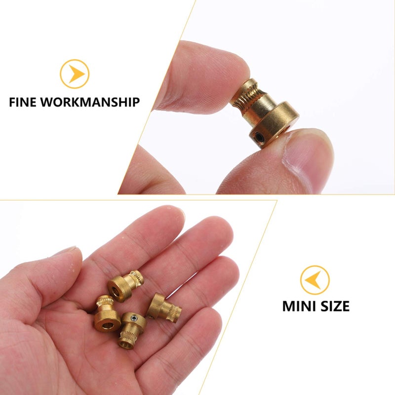 4Pcs Brass 3D Printer Extrusion Drive Gear Feed Wheel 1 75MM Size - Image 4