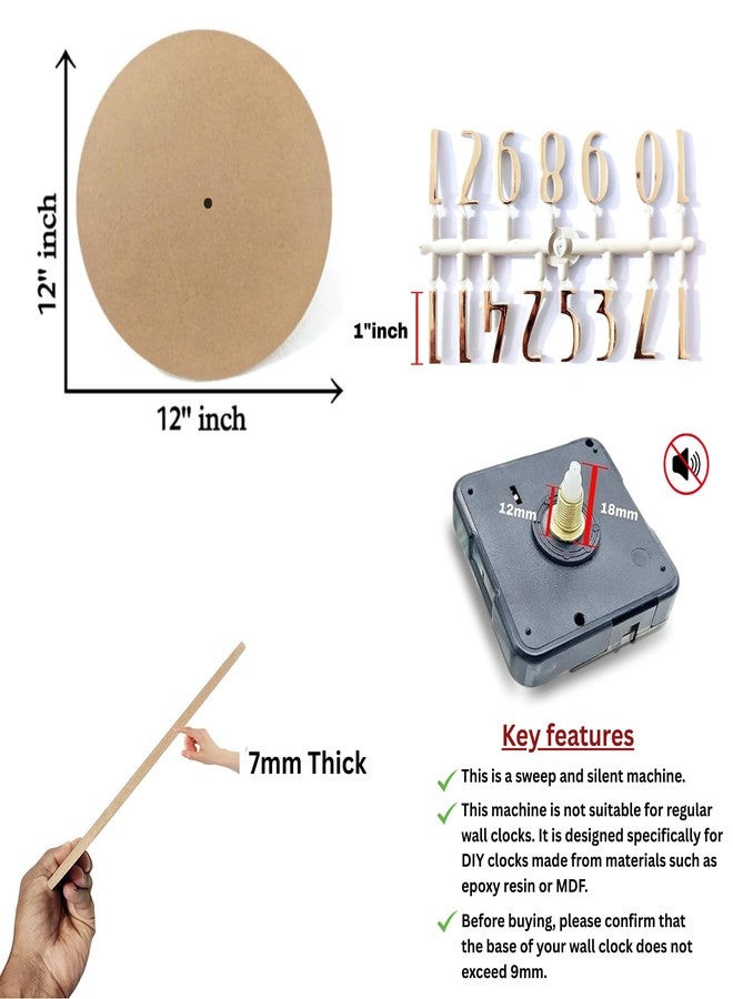 Epoxy Fusion 12 inch DIY Resin Clock Making kit, Round MDF Base (7mm Thick) for DIY Clocks and MDF Board for Resin Wall Clock (Angel) - Image 2