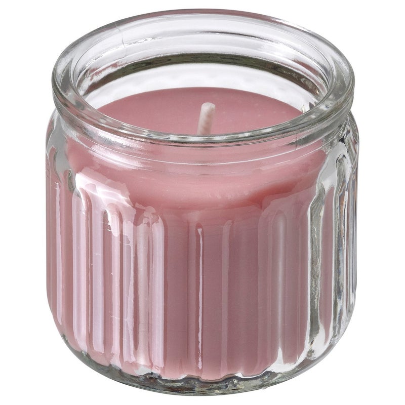 Baitique 8-Piece Scented Glass Candle Set – Red Berry, Light Pink, 12-Hour Burn - Image 2