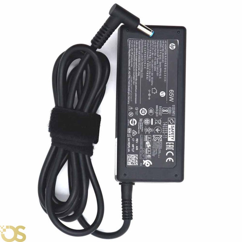 OS Laptop charger compatible with Hp, comes with a connector size (4.5×3.0mm) ENVY (4530), suitable for compatible devices with the same standard specifications, includes the adapter and AC power cable, safe, fast, and stable charging, with a 1-month warranty from OS STORE. - Image 1