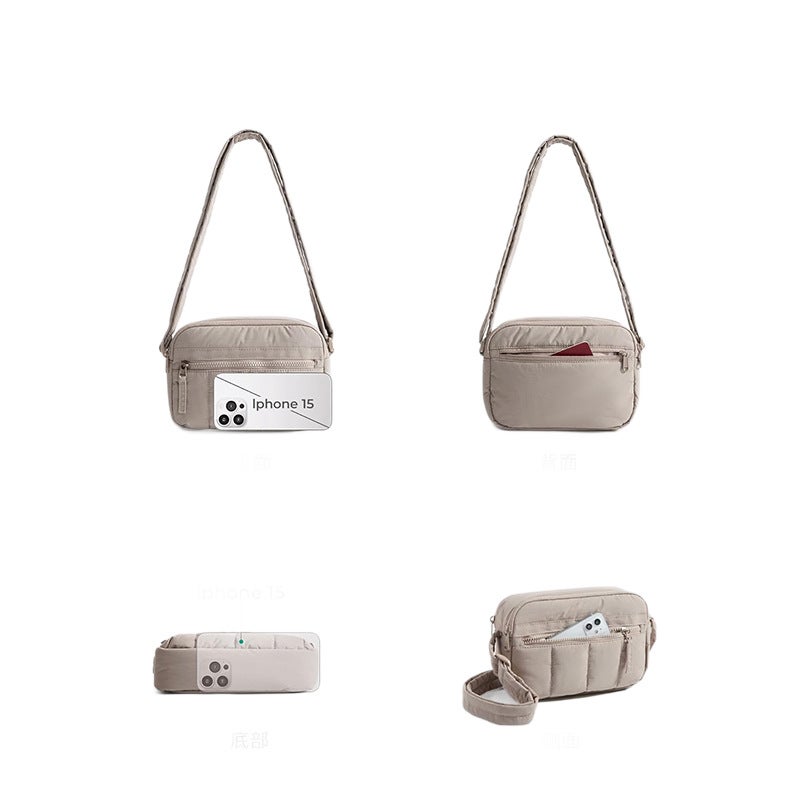 Lightweight Quilted Nylon Crossbody Bag for Women, Small Puffy Shoulder Bag - Image 5