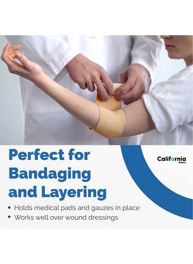 California Basics Self-Adhesive Bandage Wrap - Suitable For All Sports - Breathable Athletic Tape For Wrists - Knee And Ankle - Self Adhesive Bandage- 2 Inch- 12 Pack - Brown - Image 4