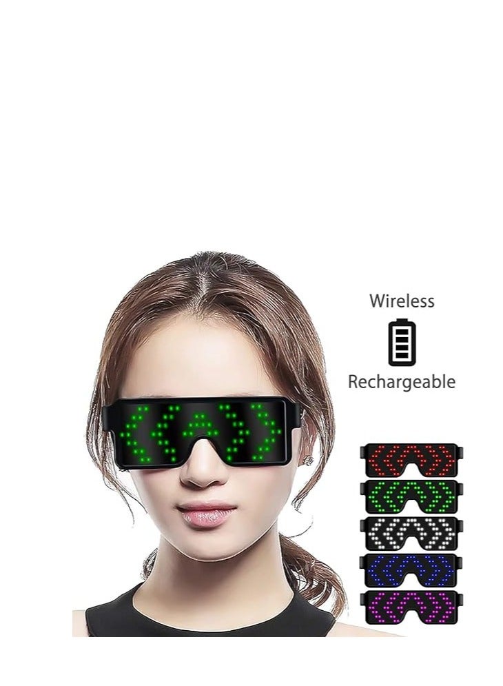 Wireless LED Light Up Glasses, USB Rechargeable Neon Party Glasses with 11 Flashing Patterns, Perfect for Nightclubs, Concerts, and Events - Image 5