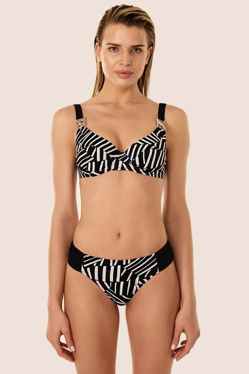 Ayyıldız 3552 Black and White Minimizer Bikini Set